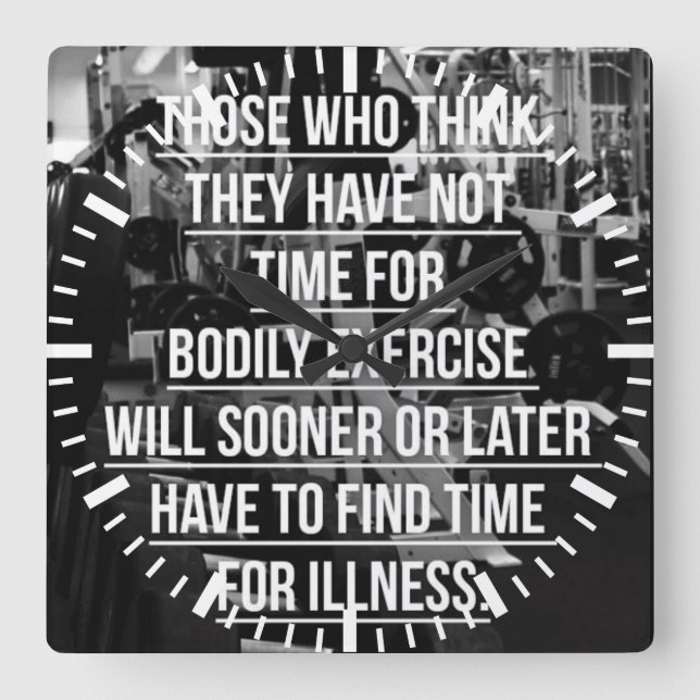 Übung - Motivierend Training Quadratische Wanduhr (Vorderseite)