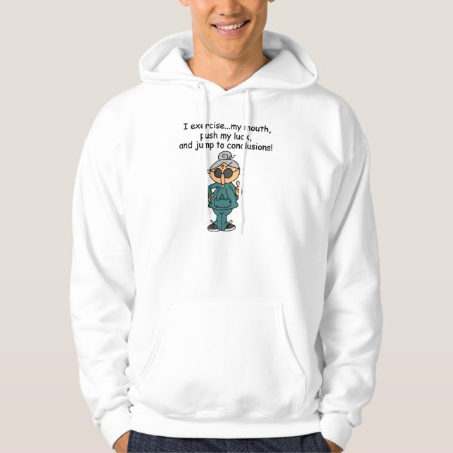 Übung, Stoß, Sprungs-Spaß Hoodie (Vorderseite)