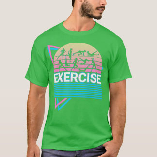 Übung Workout Fitness Retro T-Shirt
