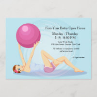 Übungs-Ball-Fitness-Einladung