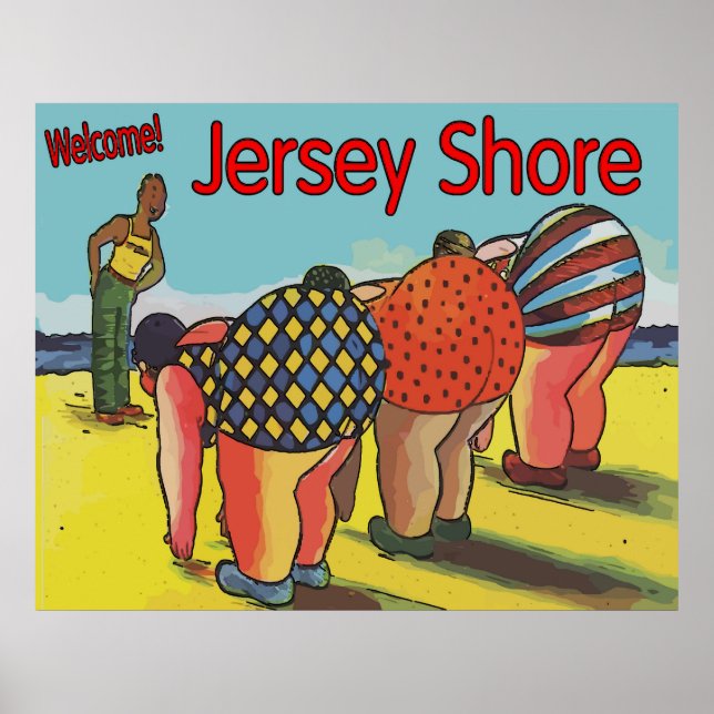 Übungsklasse Vintag Jersey Shore Poster (Vorne)