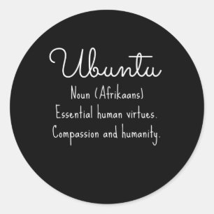 Ubuntu Afrikaans Wortlaut Runder Aufkleber