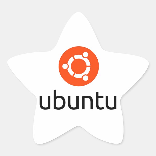 Ubuntu Linux Logo-Aufkleber Stern-Aufkleber (Vorderseite)