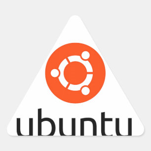 Ubuntu Linux Logo Dreieckiger Aufkleber
