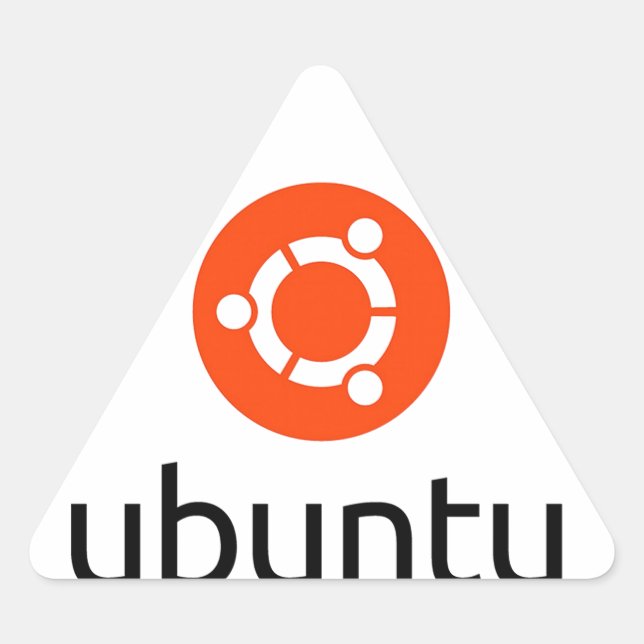 Ubuntu Linux Logo Dreieckiger Aufkleber (Vorderseite)