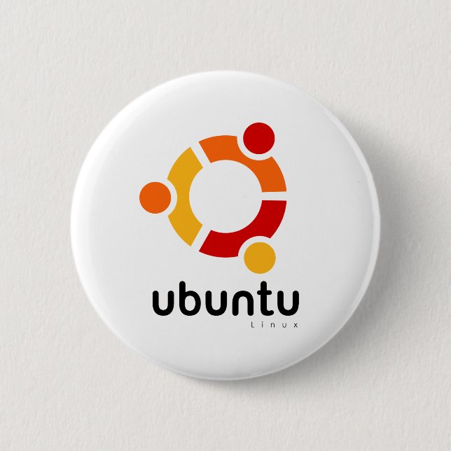 Ubuntu Linux Open Source Button (Vorderseite)