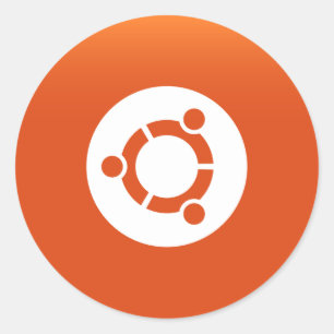 Ubuntu orange grdiant runder aufkleber