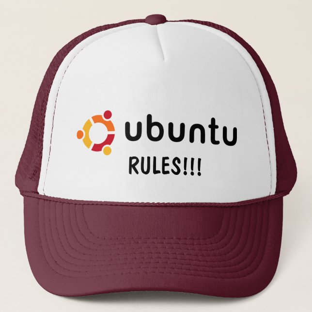 Ubuntu-REGELN!!! Truckerkappe (Vorderseite)
