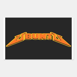 Ubuntu Rock Parody Logoaufkleber Rechteckiger Aufkleber
