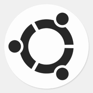 Ubuntu Weißer Aufkleberkreis Runder Aufkleber