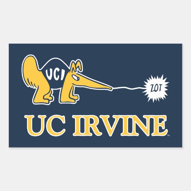 UC Irvine | UCI Anteaters Zot! Rechteckiger Aufkleber (Vorderseite)