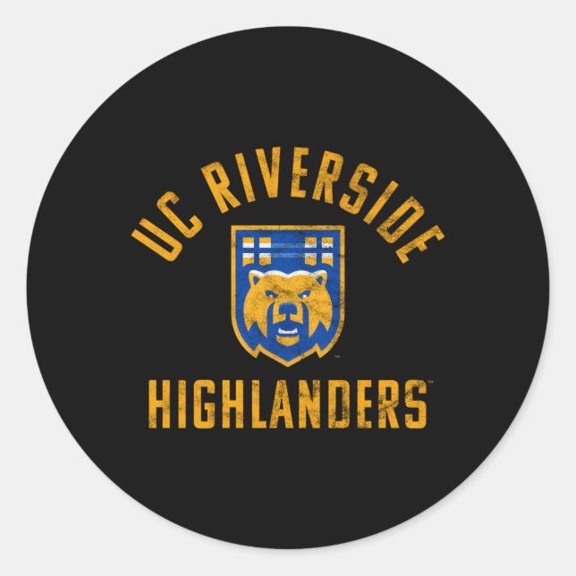 UC Riverside Highlander Large Runder Aufkleber (Vorderseite)