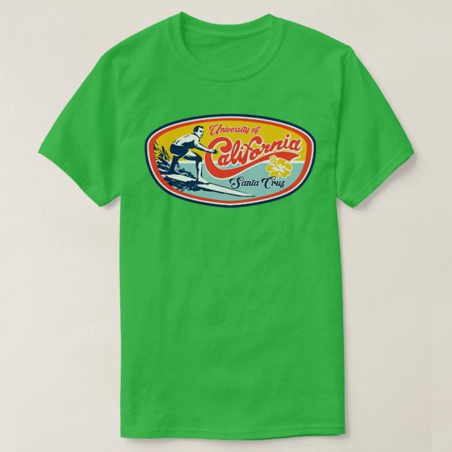 UC UCSC Classic Surfer Design T-Shirt (Design vorne)
