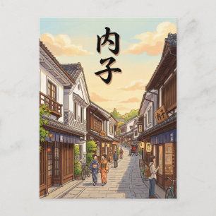 Uchiko, Japan Postkarte