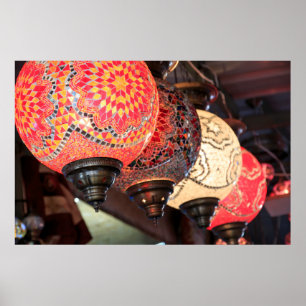 Uchisar, farbenfroh, Mosaikleuchten Poster