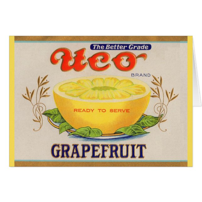 Uco-Markenzeichen Grapefruit-Zeichen der 30er Jahr (Vorderseite (Horizontal))
