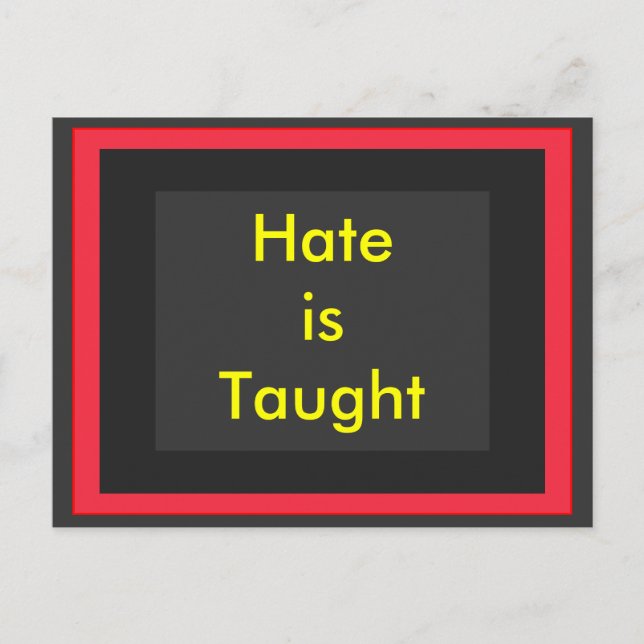 ! UCreate Hate wird gelehrt Postkarte (Vorderseite)