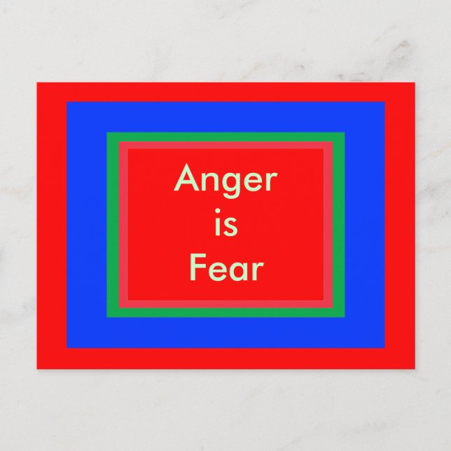 ! UCreate Wut ist Angst Postkarte (Vorderseite)