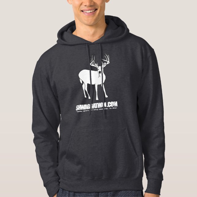 UCSC rauchender Rotwilddunkelgrauer Hoodie (Vorderseite)