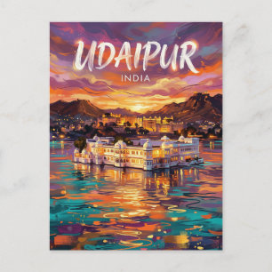 Udaipur Indien Postkarte