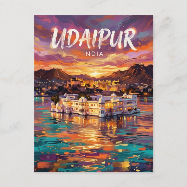 Udaipur Indien Postkarte (Vorderseite)