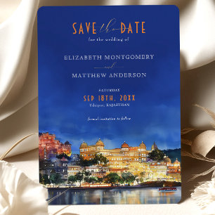 Udaipur Rajasthan India Save the Date Zielort Einladung