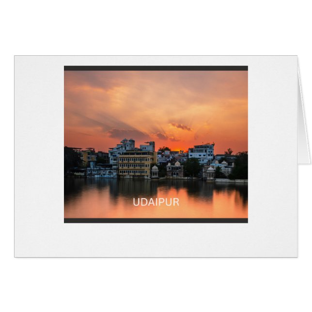 Udaipur sunset over Lake Pichola (Vorderseite (Horizontal))