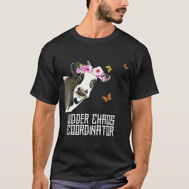 Udder Chaos-Koordinator Funny Cow T-Shirt (Vorderseite)