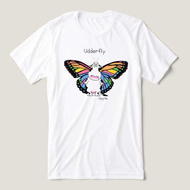 UDDERFLY von Sandra Boynton Tri-Blend Shirt (Design Vorderseite)