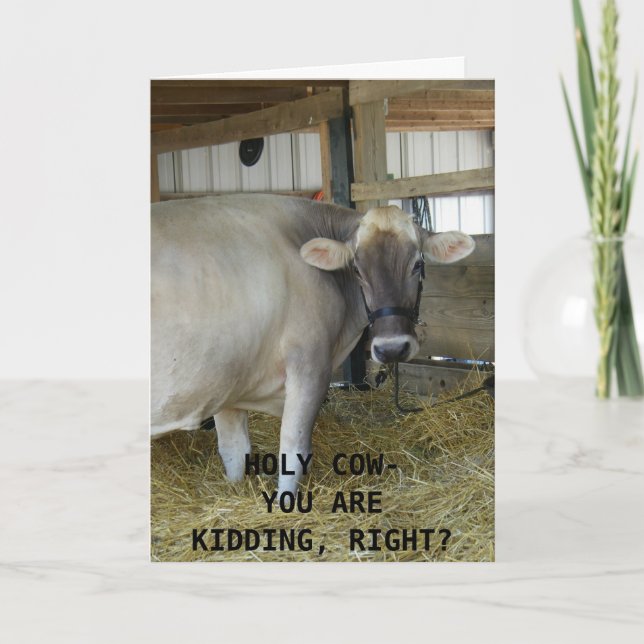 UDDERLY FAB 40. GEBURTSTAG SPASS KARTE (Vorderseite)