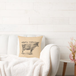 Udderly Ridiculous Punny Cow Kissen