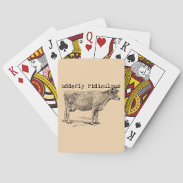 Udderly Ridiculous Punny Cow Spielkarten