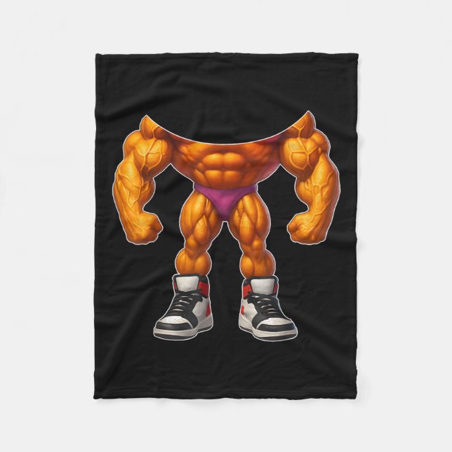 Udin Din Dun Funny Italienisches Brainrot Hallowee Fleecedecke (Vorderseite)