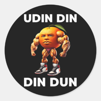 Udin Din Dun Italienisch Brainrot Meme Udindindind Runder Aufkleber