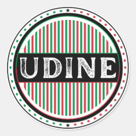 Udine City Pride Emblem – Italian Identity Runder Aufkleber