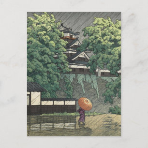 Udo Tower, Kumamoto Burg - Kawase Hasui Postkarte