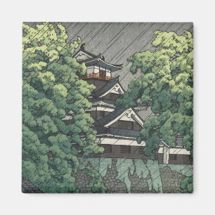 Udo Turm, Kumamoto-Schloss im Regen Kawase Hasui Magnet