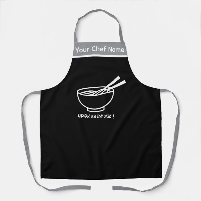 Udon Know Me Funny Noodle Graphic Apron Schürze (Vorderseite)