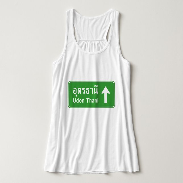 Udon Thani Ahead ⚠ Verkehrszeichen der thailändisc Tank Top (Design Vorderseite)