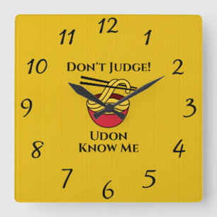 Udon weiß Mauerwerk Quadratische Wanduhr