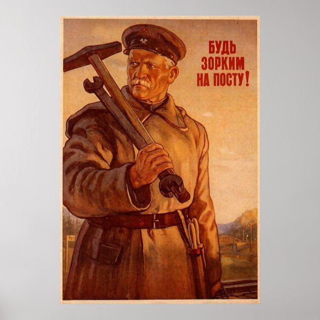 UdSSR CCCP Kalter Krieg Sowjetunion Gewerkschaft P Poster (Vorne)
