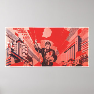 UdSSR CCCP Kalter Krieg Sowjetunion Gewerkschaft P Poster