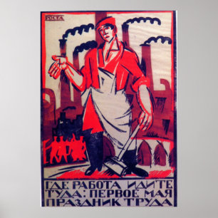 UdSSR CCCP Kalter Krieg Sowjetunion Gewerkschaft P Poster