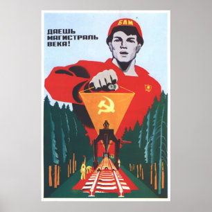 UdSSR CCCP Kalter Krieg Sowjetunion Gewerkschaft P Poster