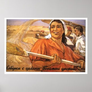UdSSR CCCP Kalter Krieg Sowjetunion Gewerkschaft P Poster