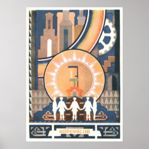 UdSSR CCCP Kalter Krieg Sowjetunion Gewerkschaft P Poster