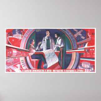 UdSSR CCCP Kalter Krieg Sowjetunion Gewerkschaft P Poster