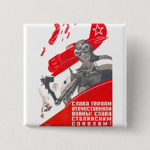 UdSSR CCCP Kalter Krieg Sowjetunion Propagandaplak Button