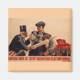 UdSSR CCCP Kalter Krieg Sowjetunion Propagandaplak Magnet
