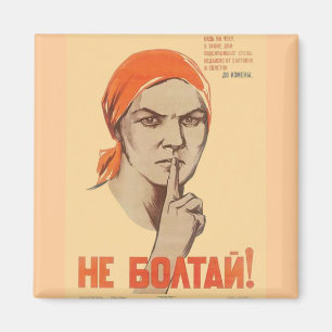 UdSSR CCCP Kalter Krieg Sowjetunion Propagandaplak Magnet